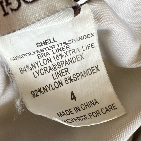 Badgley Mischka Floriana Bikini Top Halter Style w Rose Gold U Bar - Picture 9 of 14